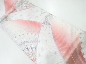 抽象孔雀模様織出し袋帯